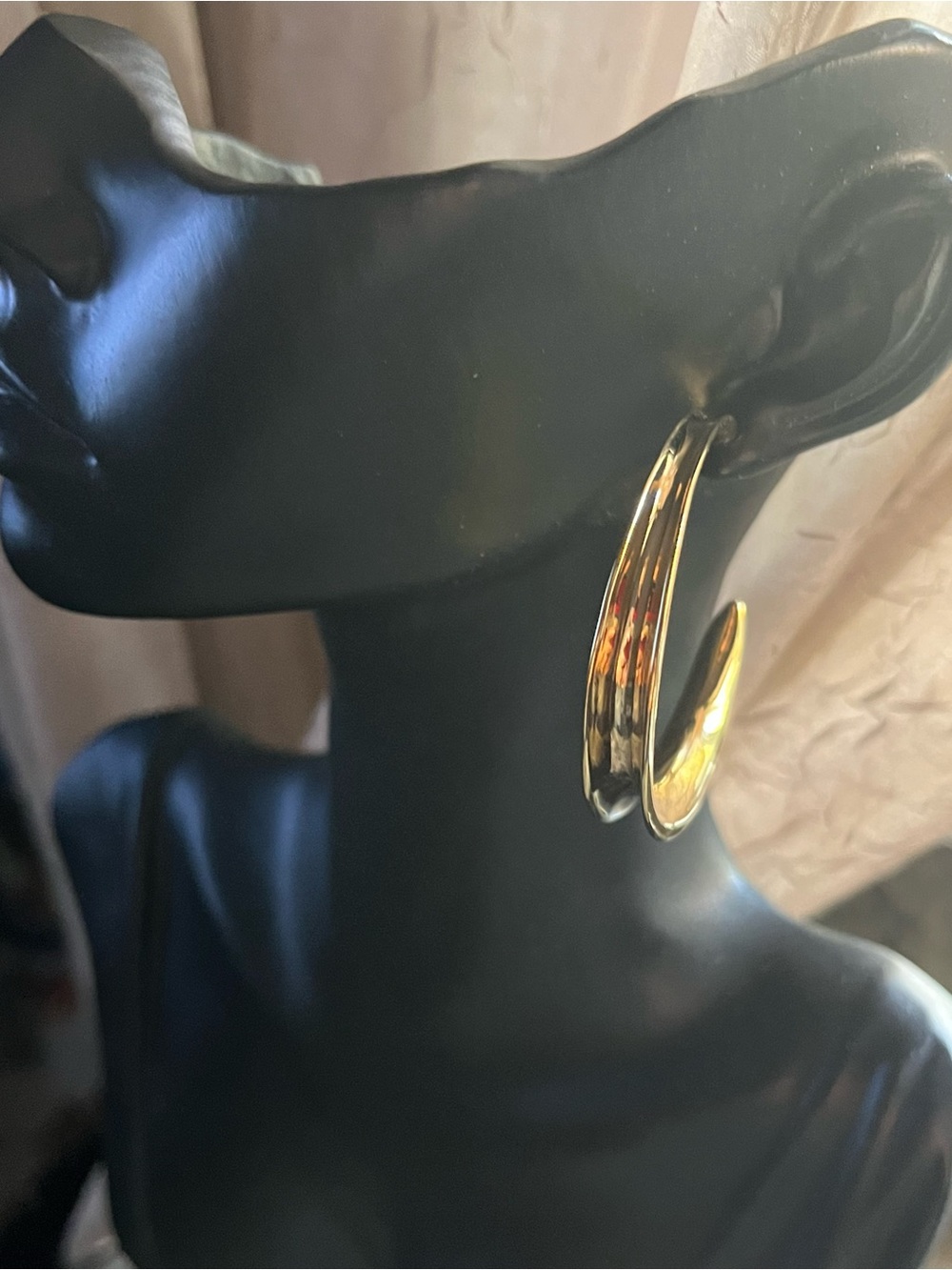 Robert Lee Morris Gold Plated Hoop Earrings